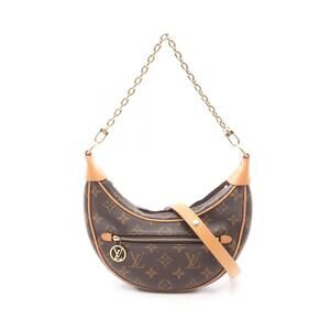 Louis Vuitton Loop Shoulder Bag Canvas Leather Monogram Brown